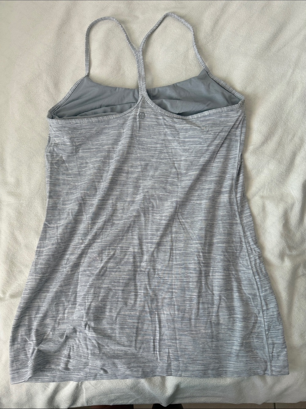 lululemon athletica Heathered Light Gray Strappy Tank - Picture 2 of 3